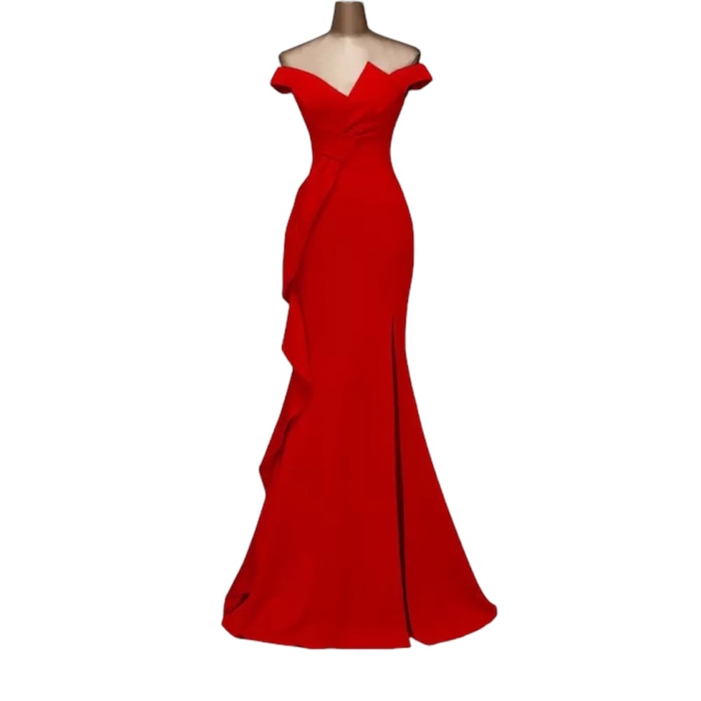 Evening/Prom gown trumped/mermaid in cherry red size L